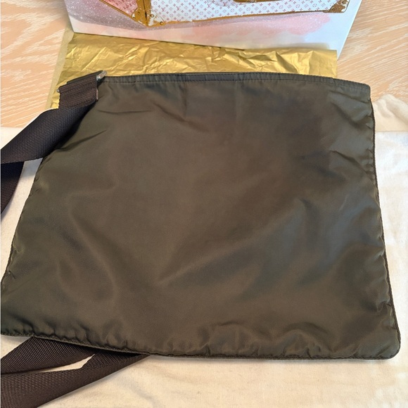 Prada Tessuto Nylon Messenger Bag in Olive Green with Dust Bag - Picture 12 of 13